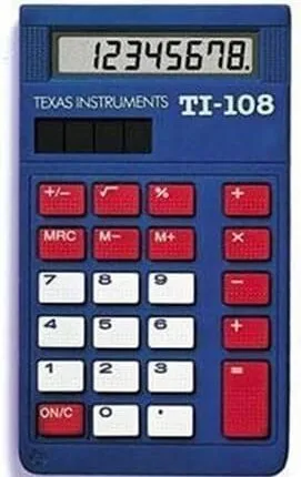 Texas Instruments TI-108 Elementary Calculator