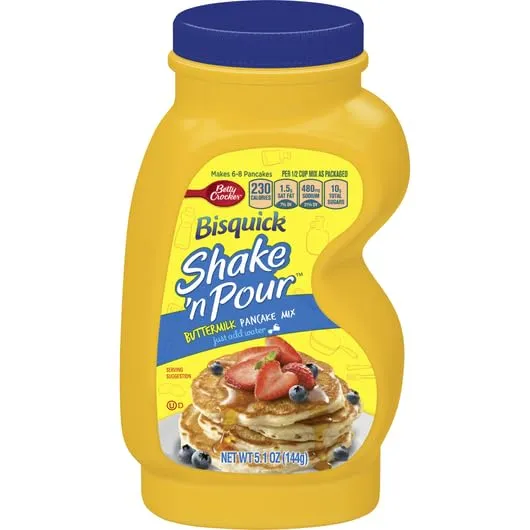 Bisquick Shake ‘N Pour Buttermilk Pancake Mix (5.1 oz, Pack of 6)