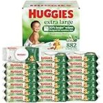 Huggies Natural Care Sensitive Baby Wipes, Unscented, Hypoallergenic, 99% Purified Water, 12 Flip-Top Packs (768 Wipes Total), Packaging May Vary