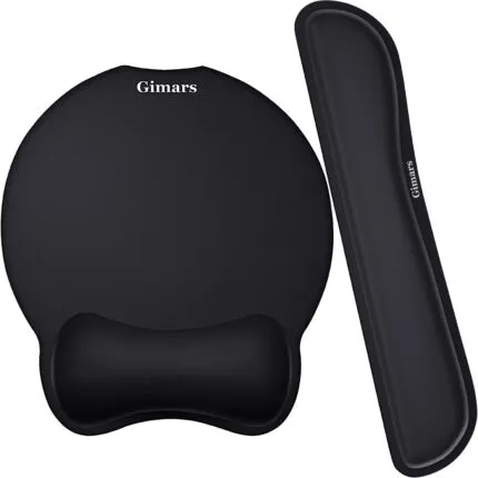 Gimars Memory Foam Keyboard Wrist Rest & Mouse Pad Set
