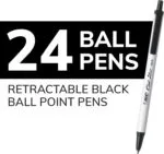 BIC Soft Feel Retractable Ballpoint Pens (Medium, 24-Count)