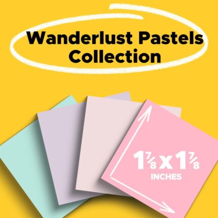 Post-it 100% Recycled Super Sticky Notes (Wanderlust, 5 Pads)