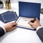 Geographics Classic Linen Document Covers (Navy, 25-Pack)