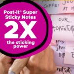 Post-it 100% Recycled Super Sticky Notes (Wanderlust, 5 Pads)