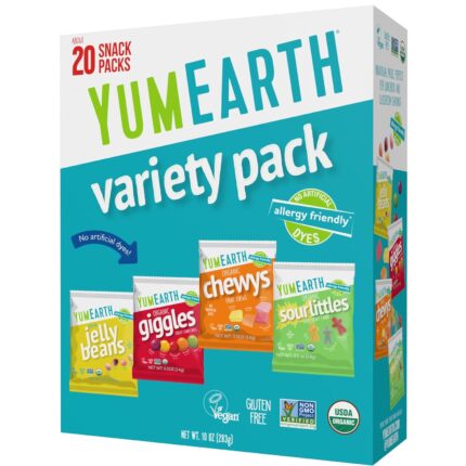 YumEarth Organic Variety Box (20 Snack Packs)