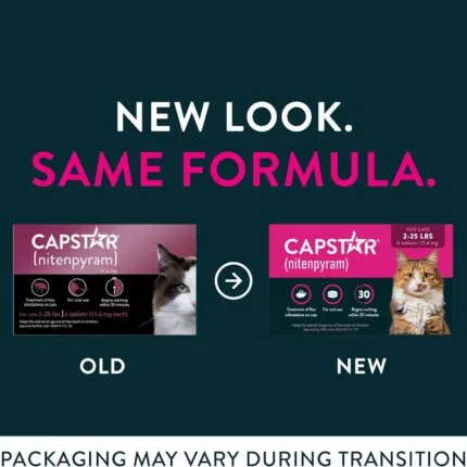 Capstar (nitenpyram) Oral Flea Treatment for Cats 2–25 lbs – 6 Doses