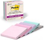 Post-it 100% Recycled Super Sticky Notes (Wanderlust, 5 Pads)