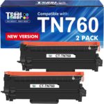 TN760 Compatible Toner for Brother Printers (2-Pack)