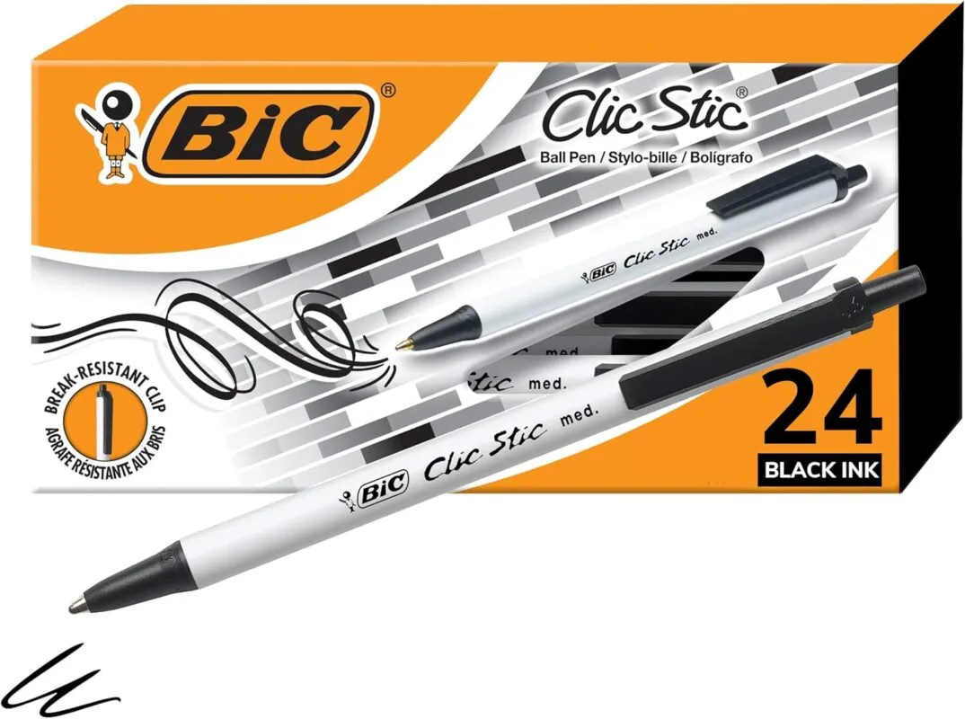 BIC Soft Feel Retractable Ballpoint Pens (Medium, 24-Count)