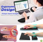 Gimars Memory Foam Keyboard Wrist Rest & Mouse Pad Set - Image 3