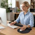 Gimars Memory Foam Keyboard Wrist Rest & Mouse Pad Set