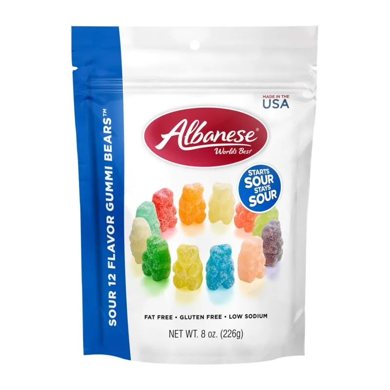 Albanese World’s Best Sour 12 Flavor Gummi Bears (8 oz)
