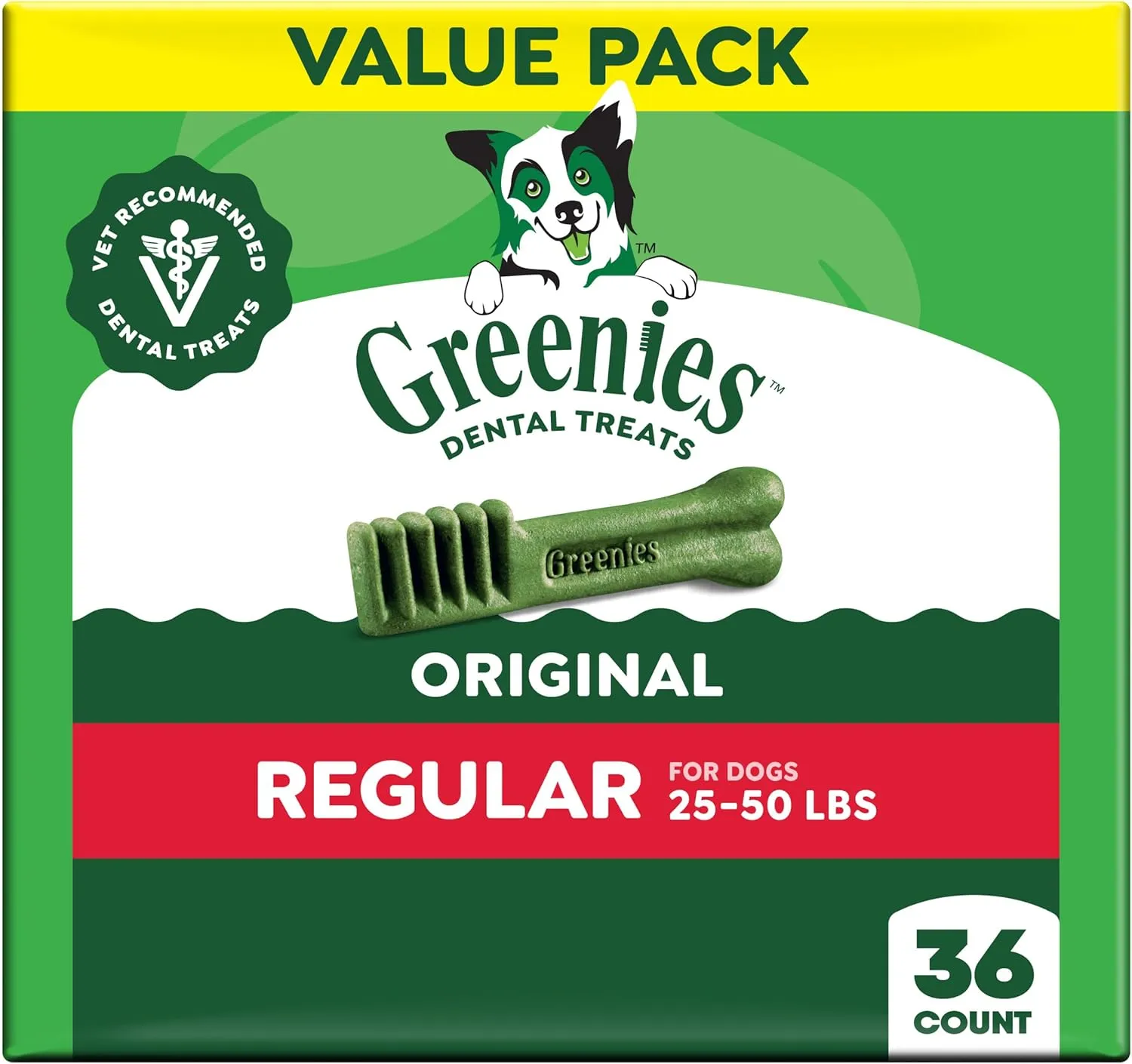 Greenies Original Regular Dental Dog Treats (36 ct)
