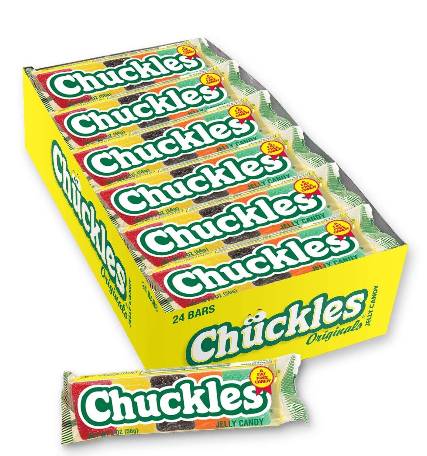 71ylpEnRJ-L._SL1500_ Wonka Chuckles Original Jelly Candy (2 oz Bars, Pack of 24) - Image 1
