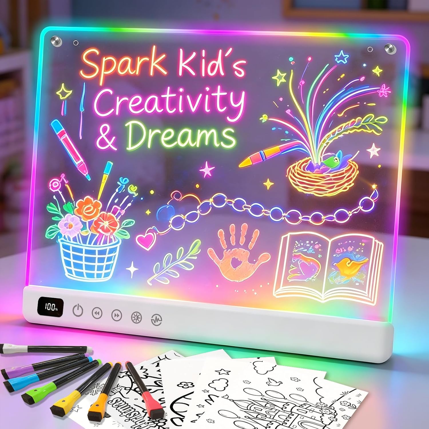 815VZfWp3NL._AC_SL1500_ Lumiboard LED Drawing Board (Rechargeable, 13.7"×10") - Image 1