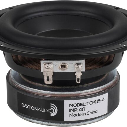 Dayton Audio TCP115-4 4″ Treated Paper Cone Midbass Woofer (4 Ohm)