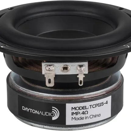 Dayton Audio TCP115-4 4″ Treated Paper Cone Midbass Woofer (4 Ohm)