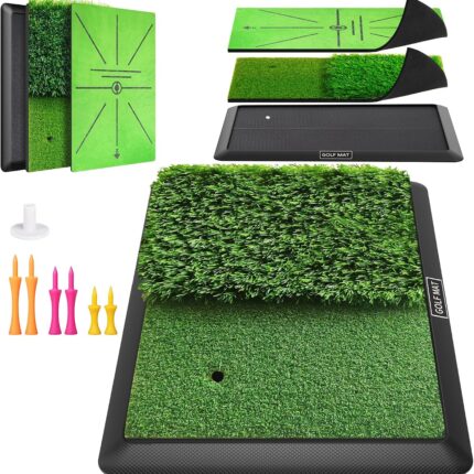 Jspotib Golf Hitting & Chipping Practice Mat
