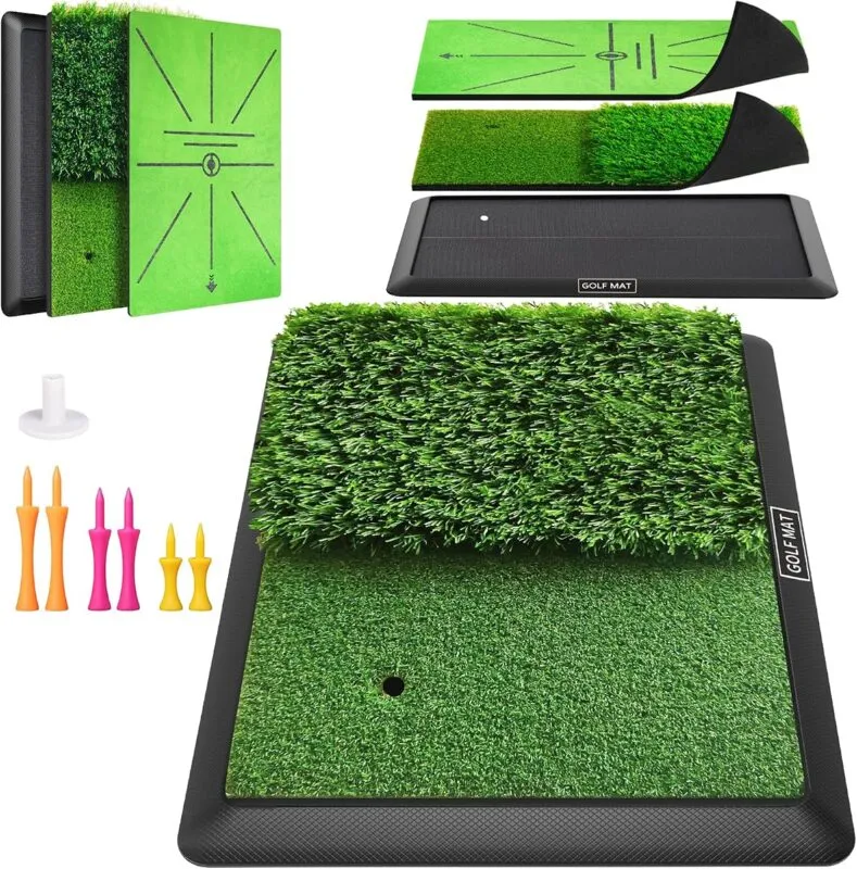 Jspotib Golf Hitting & Chipping Practice Mat