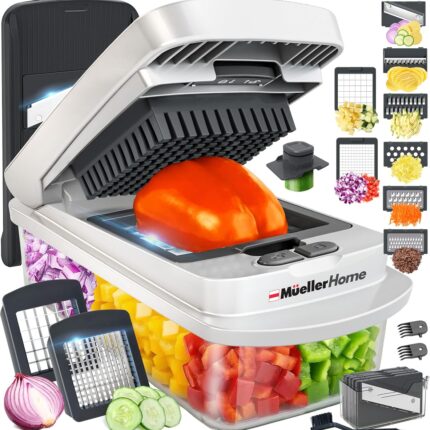 Mueller The Real Original Pro Chopper since 2013 Vegetable Chopper Mandoline Slicer, 8 Blade Food Veggie Chopper Onion Vegetable Cutter with Container (10 in 1)
