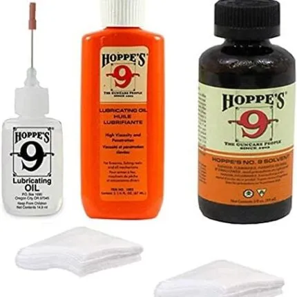Hoppe's No. 9 Oil Combo Pack (Solvent, Lubricating Oil, Oiler & Patches) - view 2