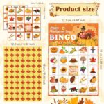 OHOME Thanksgiving Bingo Game - 24 Players (Kids & Family Party Activity) - Image 3
